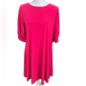 Lauren Ralph Lauren Dress  Pink Short Sleeves lined Women's Size 8 Zip Back